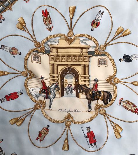 vintage hermes scarf queens mews|Hermes scarf royal mews.